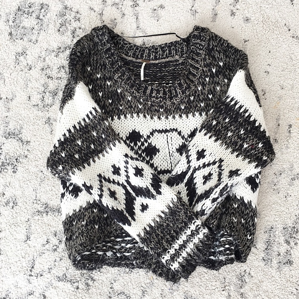 Free people wool blend cozy sweater